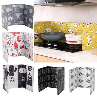 Anti Splatter Gas Stove Oil Baffle Heat-resistant Aluminum Foil Oil Baffle  Cooking Protection