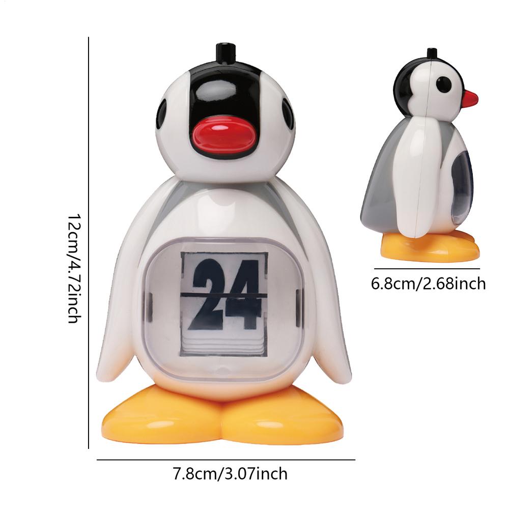 

Penguin Pressing Perpetual Calendar Retro Creative Animal Decoration Living Room Decor Artistic Ornament for Birthday Friends білий