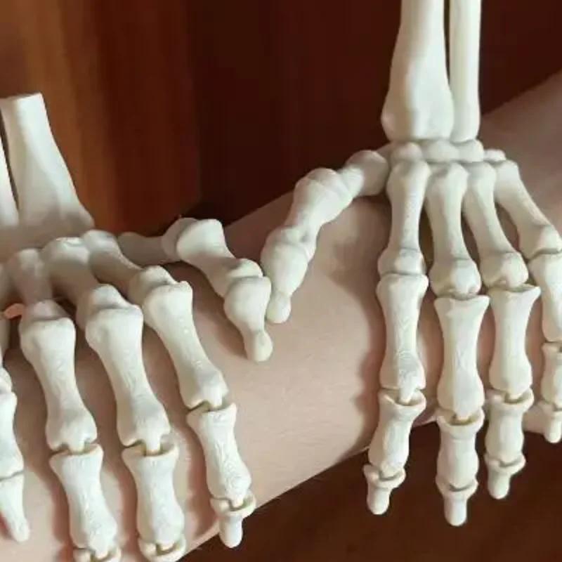 1/2PCS 3D Printed Realistic Flexible Joint Skeleton Hand Model Ghost Halloween Party Decoration Home Ornament