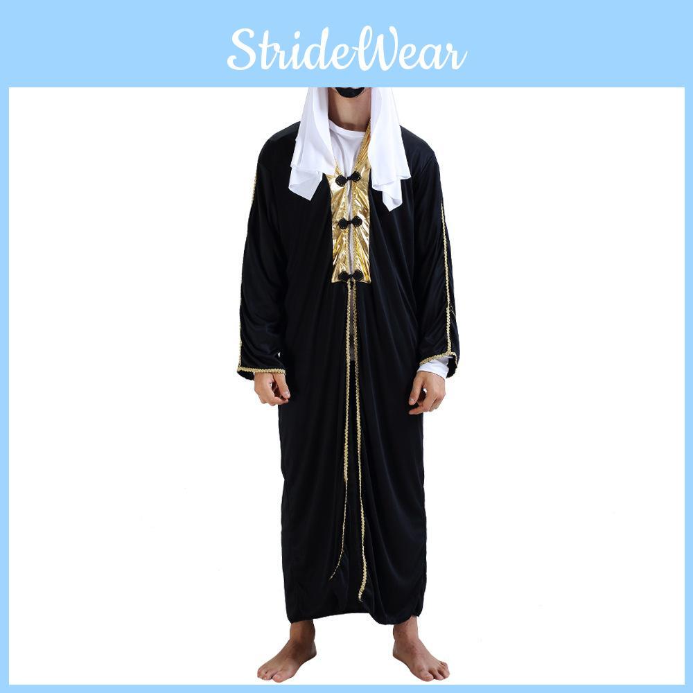 Stunning Black Arabian Prince Costume For Men Perfect For Halloween And Themed Events
