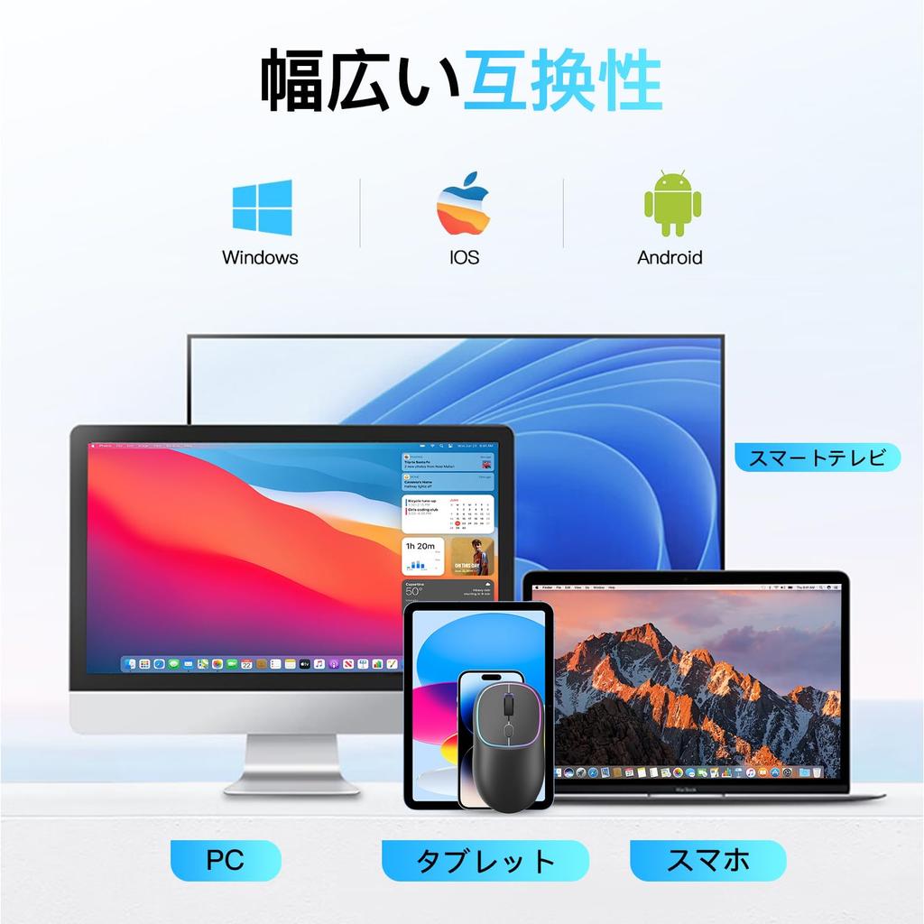 Wireless Mouse BL Wireless Bluetooth Rechargeable Quiet Instant Connection Small High Sensitivity Bluetooth 3 Level DPI Switching Gaming Mouse Energy