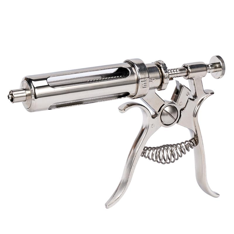 50 мл Регулируемый Непрерывный Шприц-Пистолет Полуавтоматический Металлический Инъектор для Животных Инструменты для Лошади Овцы Крупного Рогатого Скота Свиньи Инъекции 50ml