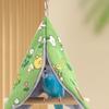 Cartoon Print Hanging Bird Tent Soft Bird Swing Bed Cute Bird Hammock  for Bird Cage