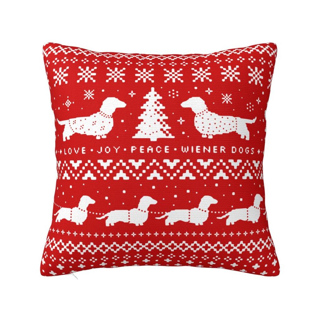 Cute Dachshunds Puppy Pillowcase Polyester Cushion Cover Gift Gift for Animal Dog Lover Throw Pillow Case Cover Seater