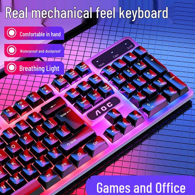 AOC KM100 Dual-Mode Mechanical Feel Keyboard and Mouse Set