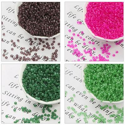 700 Teile/beutel 3mm Spacer Seedbeads Handwerk Nähen Matte Farben Glasperlen Transparent Hohe Qualität Beliebte Runde Perlen Für DIY Schmuck Machen Handmade