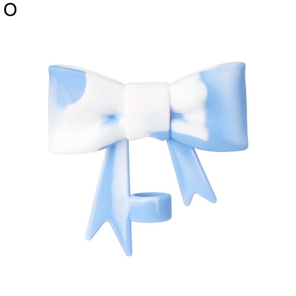 Lovely Bow Straw Covers Cap Toppers For Stanley 30&40 OZ Tumbler Cup Reusable Cute Silicone Straw Tips Lids Protect Covers New