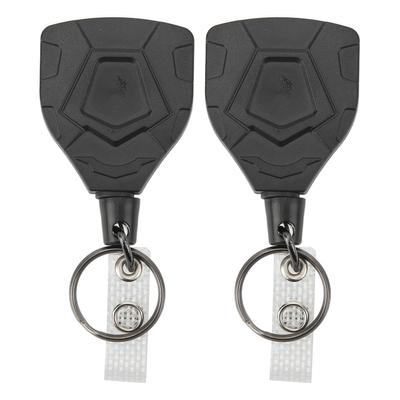 2PCS Rope Key Buckle High Elasticity Stainless Steel Wear Resistant Retractable Pull Keychain for