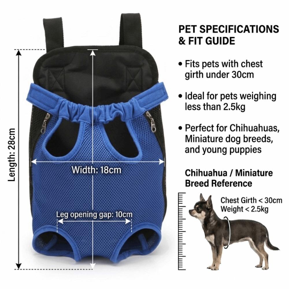 Breathable Mesh Pet Carrier Pack Lightweight Build Cat Dog Daypack Pet Backpack  Pet Travel Trip