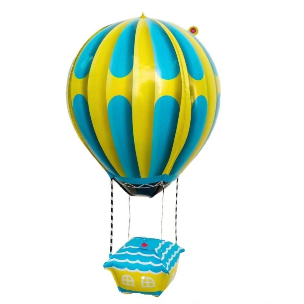 

Cute Foil Balloon Inflatable Party Decor Balloon Kids Toys 4D Hot Air Balloon Children зелёный