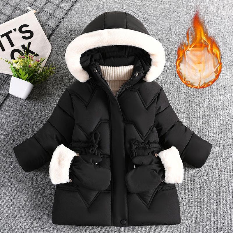 

Children s Casual Padded and Thickened Cotton-padded Jacket, Fashionable Cotton-padded Coat for Girls Winter 110cm
