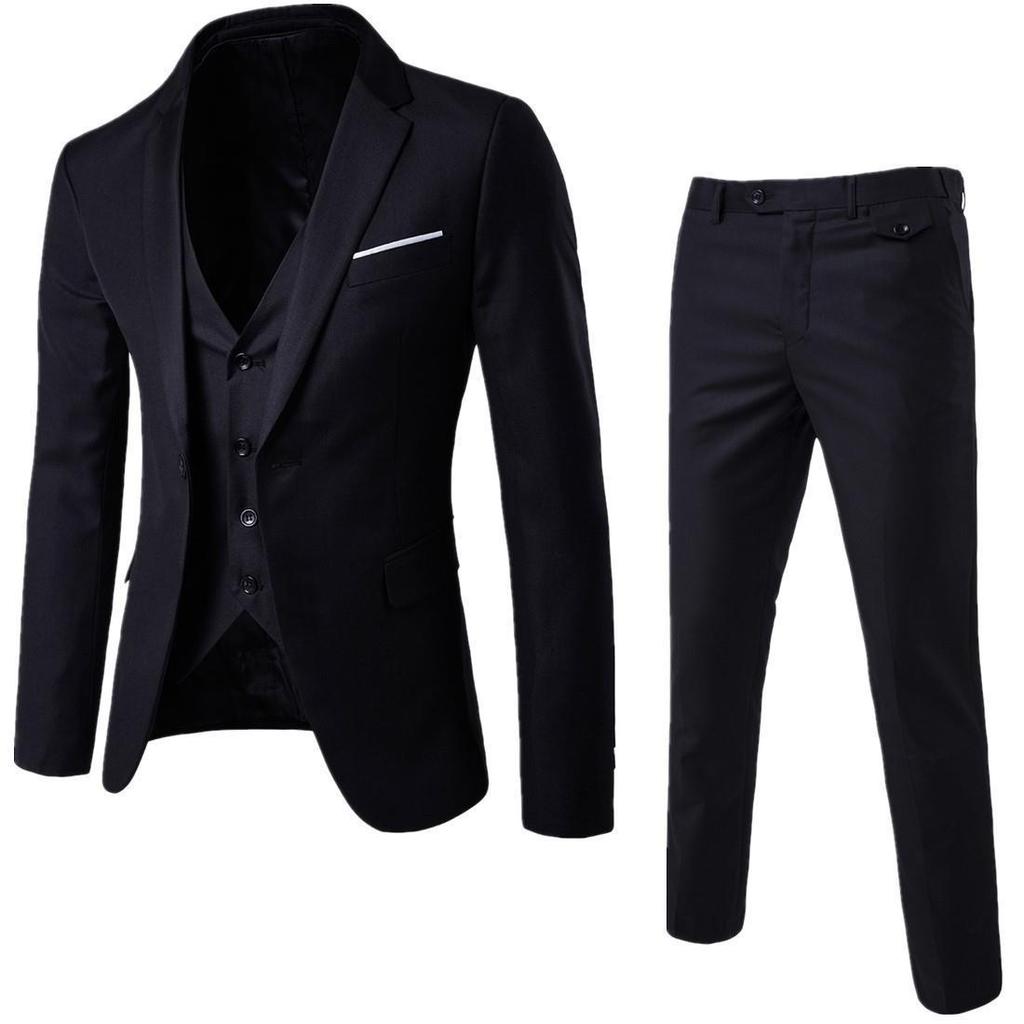 2023 Men's Business Casual Wedding Suit Set - Three-Piece for Groom & Best Man