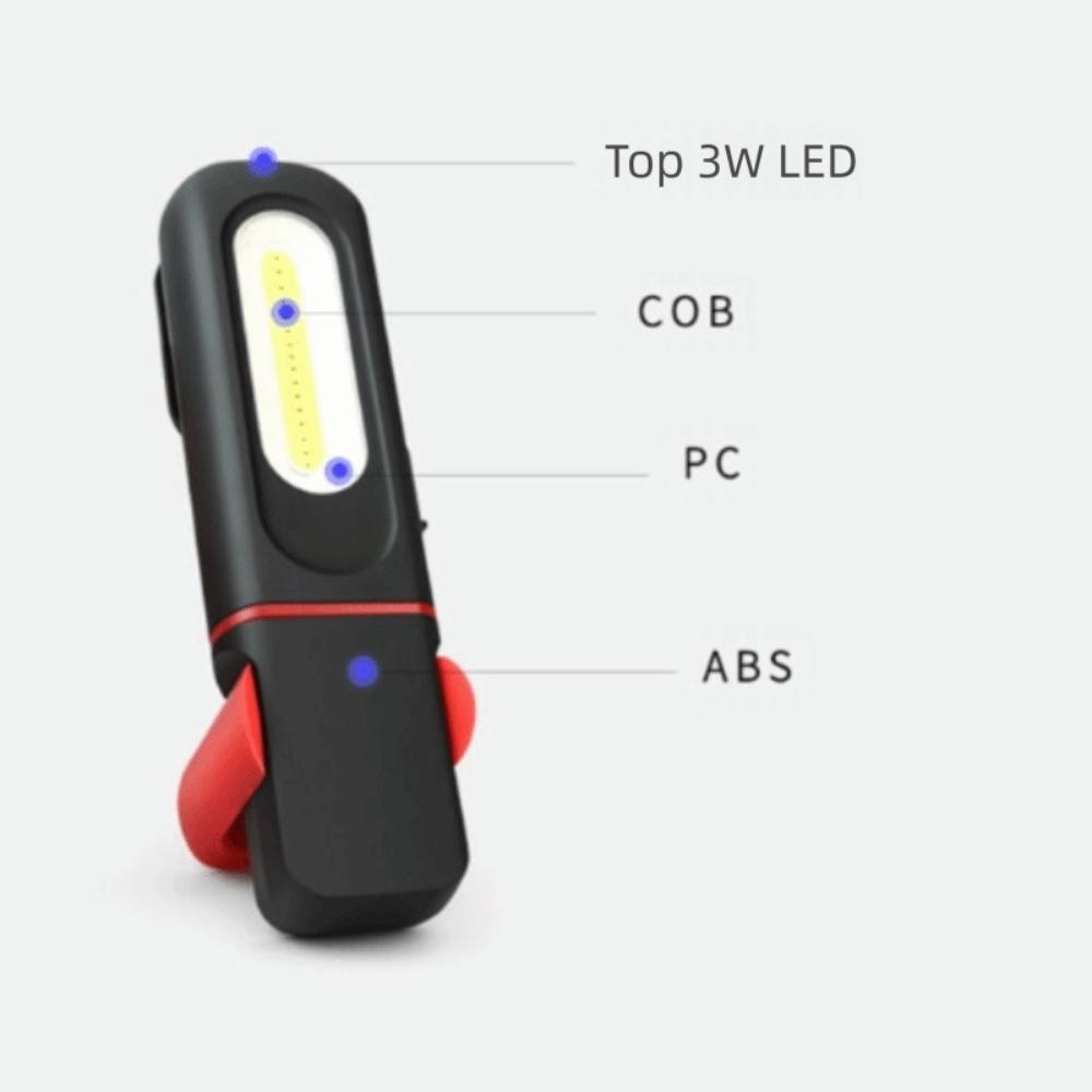 USB Rechargeable Magnetic Work Light 360° Rotation Emergency Lamp  Outdoor Adventures