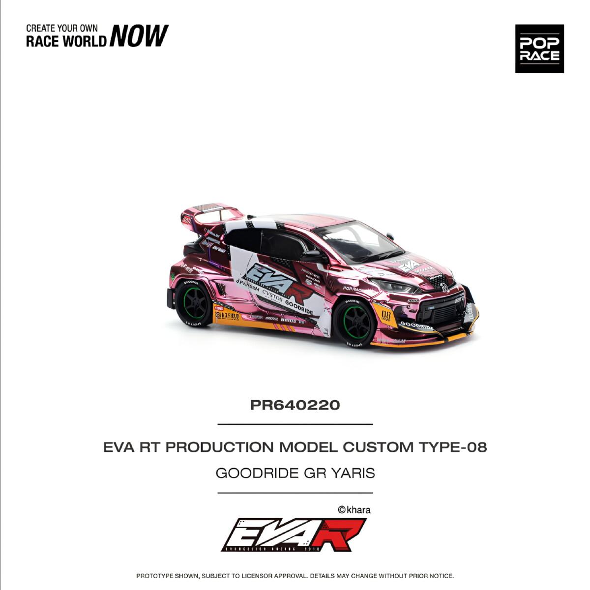 

Ready to Ship POP RACE 1:64 PR640220 Toyota GR Yaris EVA RT Production Model Custom Type-08 Goodride Diecast Model Car In Stock