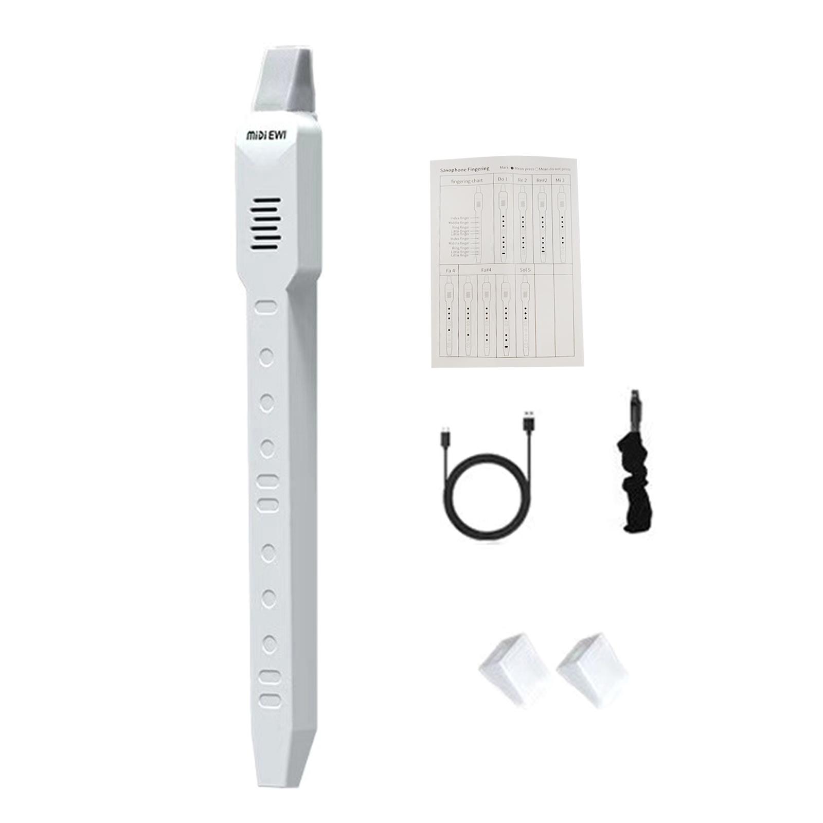 Digital Wind Instrument, Mini Electronic Wind Instrument Set with Removable Nozzle, Built-in 10 Musical Instrument Tones 1 белый