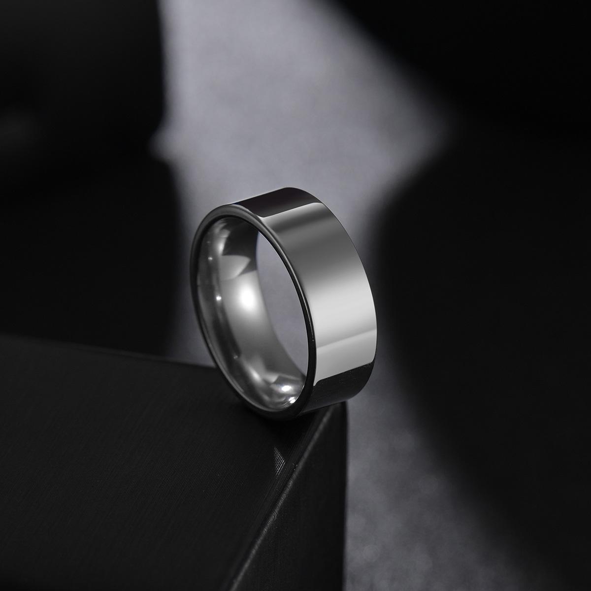 

Atoztide 8mm Personalized Engrave Name Rings Stainless Steel for Women Men Custom Date Wedding Band Engagement Jewelry Gift 13&No Engrave