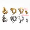10pcs Stainless Steel Ear Studs Smooth Surface Dangle Earring Base with Hole for Pendant DIY Jewelry Making Accessories Supplies