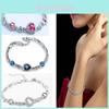 Ocean Heart Crystal Bracelet For Women With Silver Plating Fashion Jewelry Gift