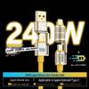 240W Zinc Alloy 4-in-1 Super Fast PD 27W Charging Cable: Durable, Dual Charging Capability