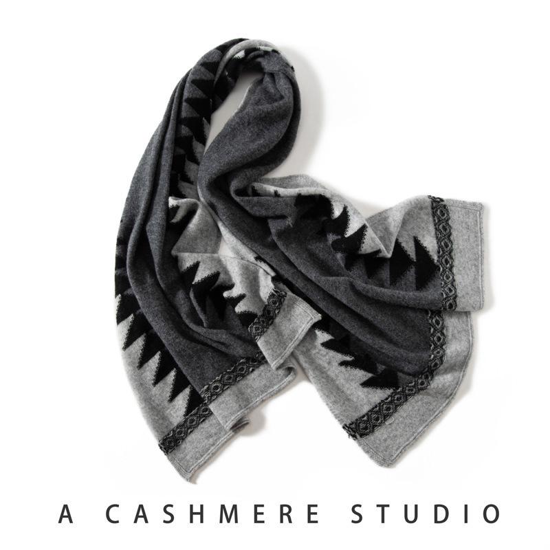 Extra Large Color Block Cashmere Scarf & Shawl - Autumn/Winter Christmas Fashion Series