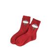 Vibrant Red Snake Year Zodiac Socks Warm Woolen Polka Dot Socks Thick Socks Essential Stockings
