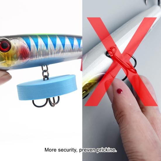 30 ks Krytky na rybářské háčky Bezpečnostní kryty Živé barvy Snadné použití Lehké Přenosné Barevné Chrániče trojháčků