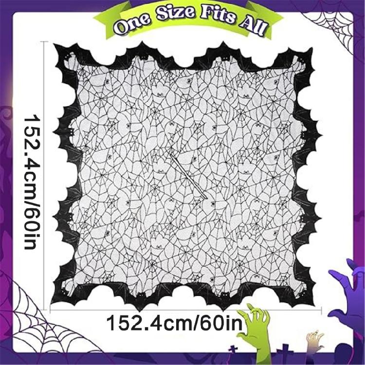 Halloween Webs Shawl Poncho for Women Lady Dark Shawl Proms Dark Lace