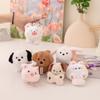 Wagging Tail Puppy and Frog Plush Toys: Cute Pull-Out Pendant with Rabbit and Bat Designs