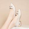 Mom single shoes soft leather single shoes women's spring casual shoes versatile women's shoes thick heel middle-aged women's versatile soft-soled l