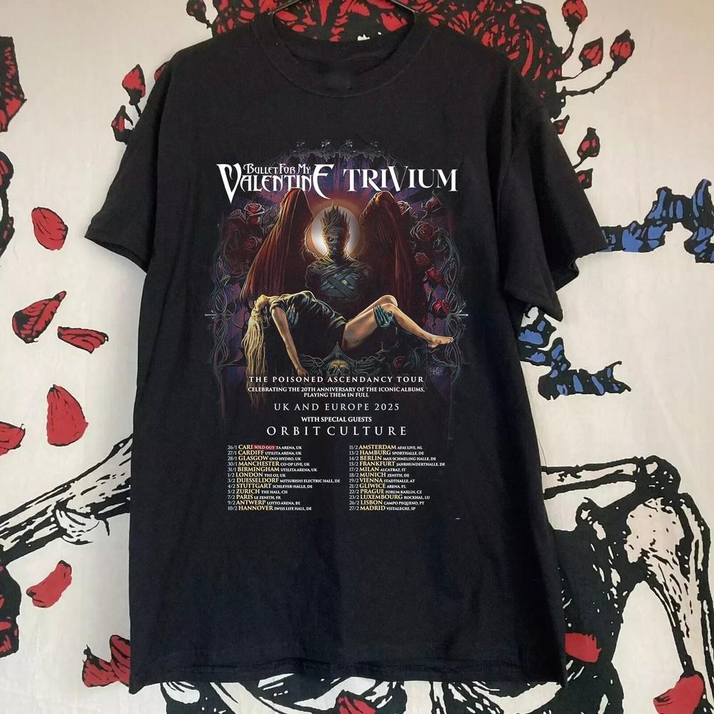 

Bullet for my Valentine European Tour With Trivium T Shirt Size S-5XL TA751 Unisex T-Shirt L