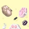 Soft Silicone Material Earphone Pouch In Adorable Feline Shape For Keychains Attachment Design
