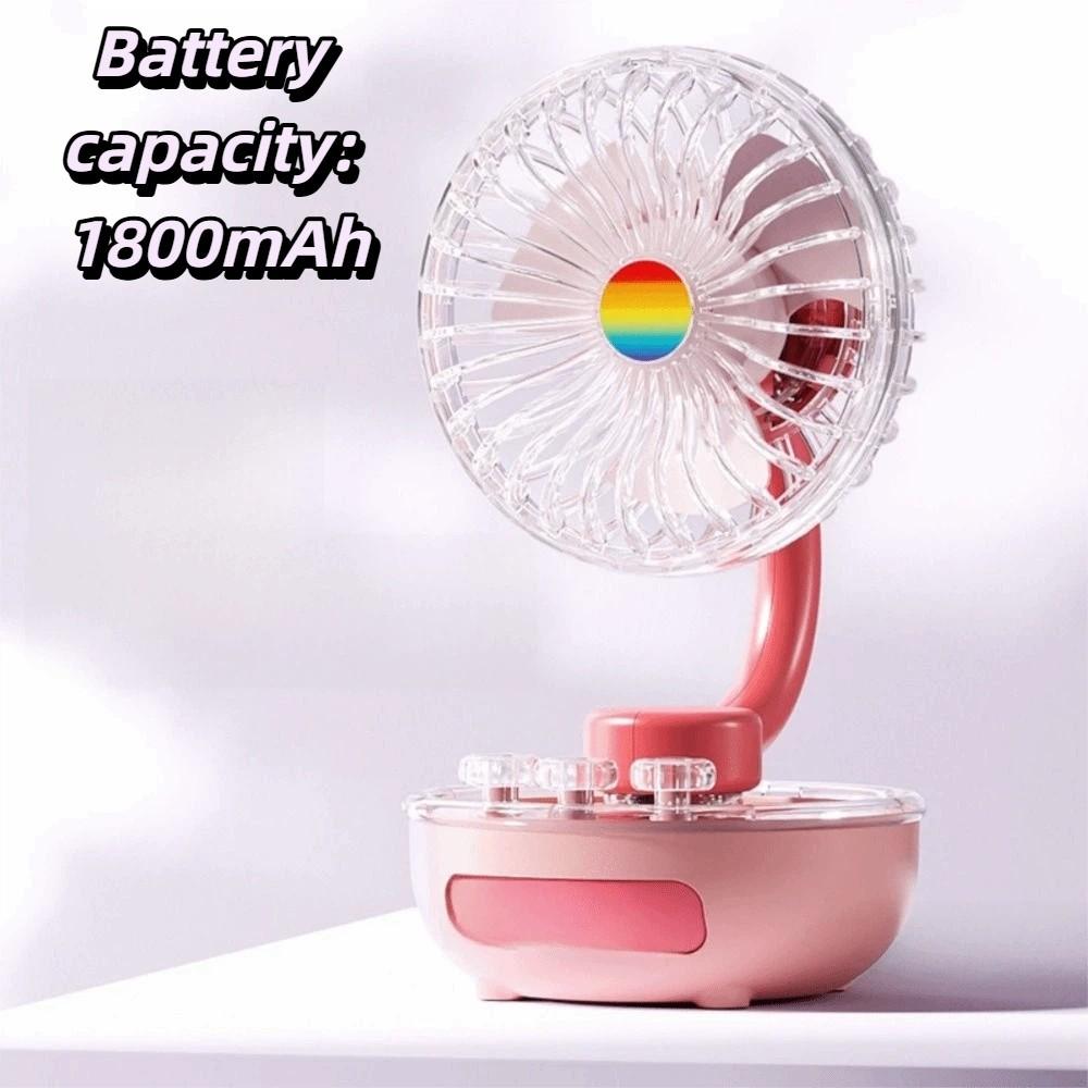 Lightweight Transparent Desktop Fan Portable Personal Cooling Fan  Personal Cooling розовый