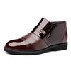 Herren faule Pedale modische vielseitige High-Top Lederschuhe Baumwollschuhe Winter Samt warm verdickt Business männlich Vater