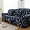 Stretch Milk Silk Printed Plants And Flowers Sofa Cover Stain Resistant Slipcover Breathable All-Season Full Wrap Slipcovers
