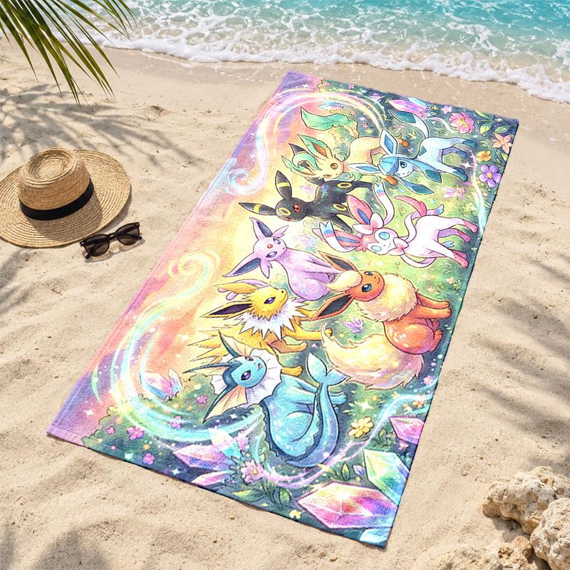 Digimon Microfiber Beach Towel Quick Dry Sand Free Lightweight Beach Towels for Travel Swimming Camping