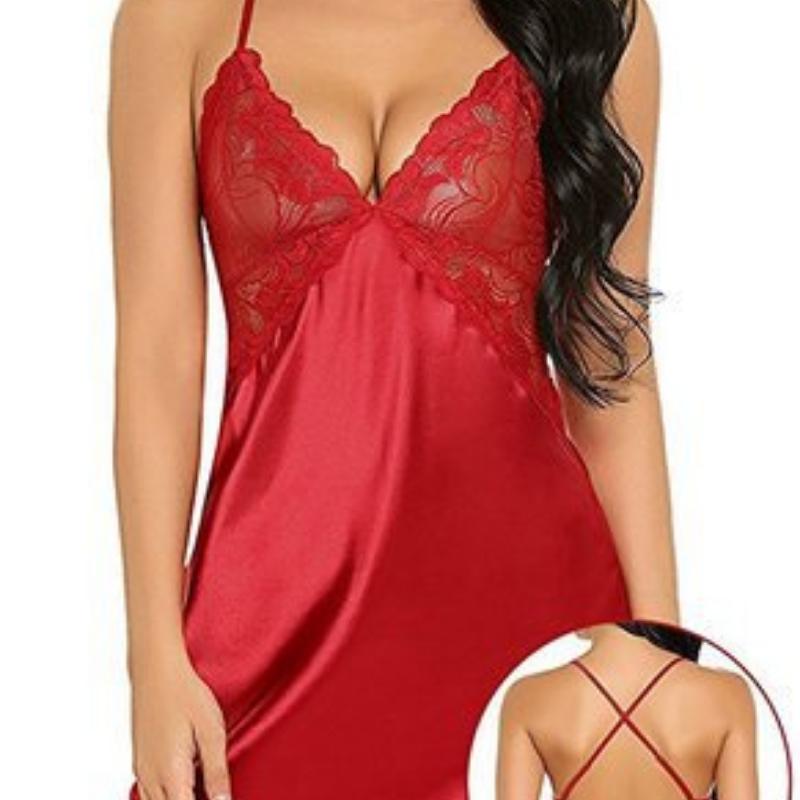 Lace Nightdress Pajamas Women Summer Mini Dress French Elegant Slim Classic Home Wear Halter Sling  Home Wear Halter Sling