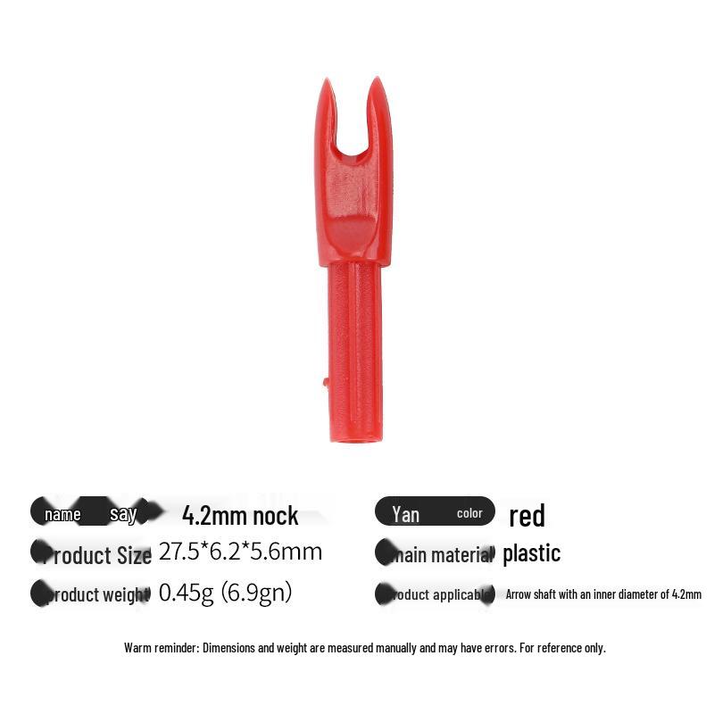 Multicolor Anti-Nail Plastic Arrow Nock with Inner Insert and Outer Wrap, Various Specifications Available.