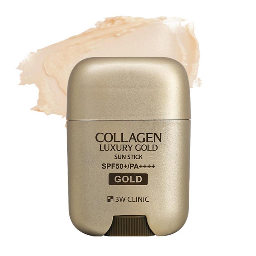 3W Clinic Collagen & Luxury Gold Sun Stick (0.64 Oz 18g)