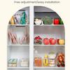 Refrigerator Partition Board Retractable Plastic Divider Classified Storage Splint Adjustable Kitchen Shelf Organizer