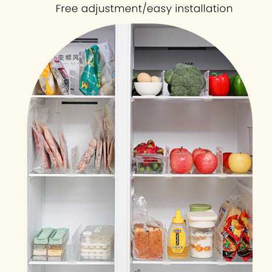 Refrigerator Partition Board Retractable Plastic Divider Classified Storage Splint Adjustable Kitchen Shelf Organizer