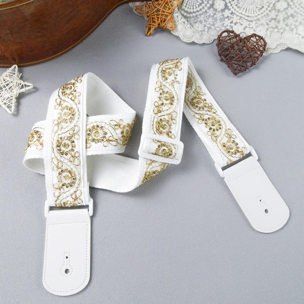 1pc Fashion High Quality Acoustic Guitar Strap Folk Wooden Electric Guitar Shoulder Strap Bass Universal Guitar Accessories