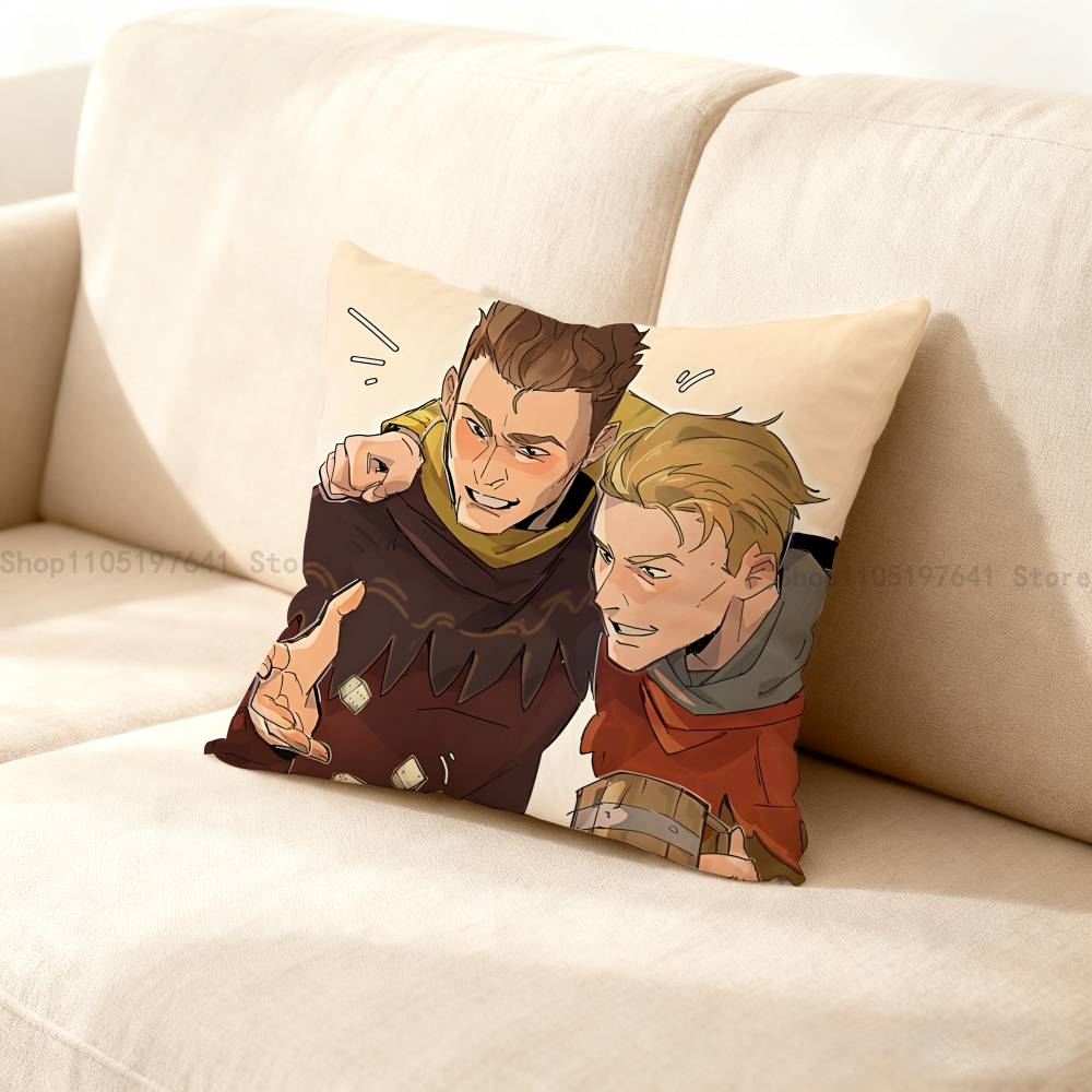 Henry Of Skalitz And Hans Capon Anime Celebrity Merchandise All-Match Printed Pillow Case Sofa Office Room Decoration Protector