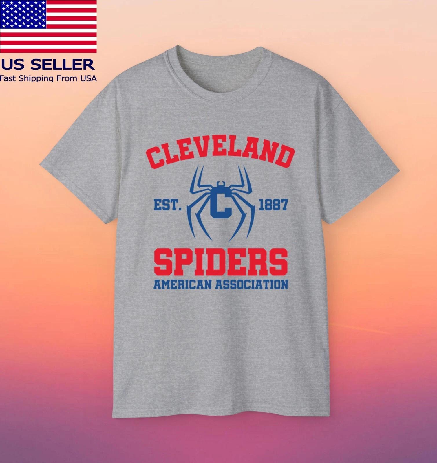 Cleveland Spiders Baseball Men s Grey Size S-5XL M