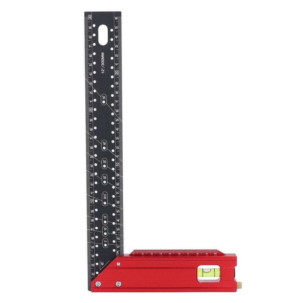 Right Angle Ruler 12 Inch Aluminium Alloy Multifunctional High Accuracy Thickened L Square Ruler