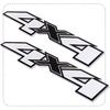 4x4 Decals for Chevrolet Silverado (Black & Gray-01)