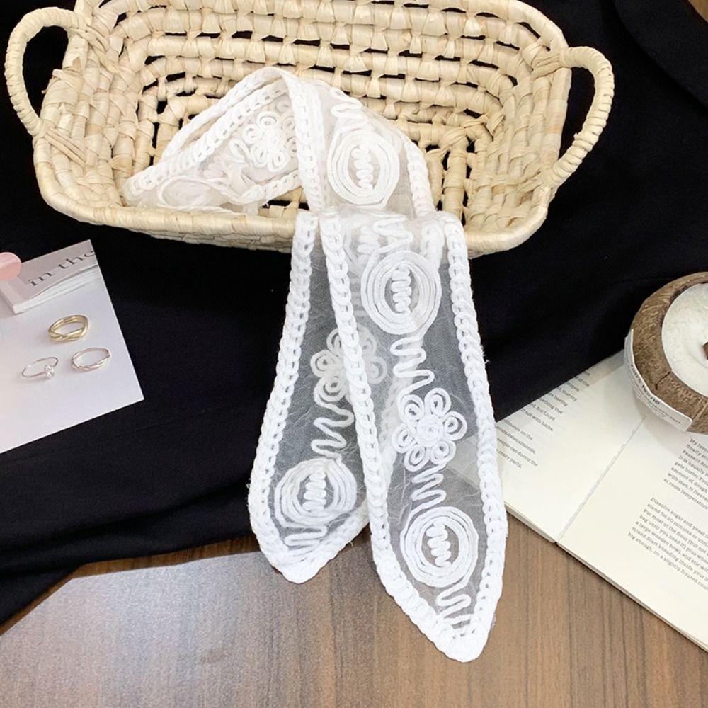 Soft Wrap Lace Hair Band Pastoral Style Ribbon Hair Strap Vintage Bow Headband  Photograh