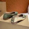 Fashion Elegant 2024  Comfort Slip-On Ladies Shoes Ballerina Women's Flat Round Toe Leather Soft-soled Single Shoes Women D307