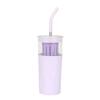 High Value Double-layer Youka Cup Stainless Steel Double-layer Thermos Cup Large Capacity Dual-purpose High Borosilicate Straw Cup