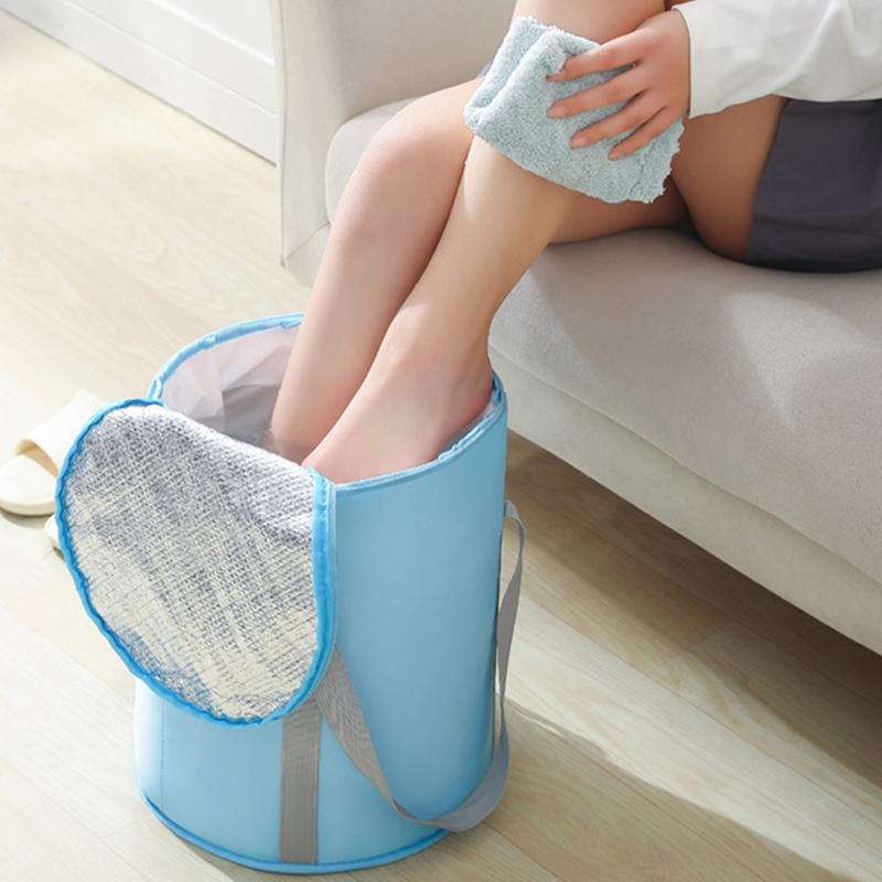 1PC Foot Tub Foldable Portable Home Warm And High Foldable Over Calf Dormitory Foot Wash Laundry