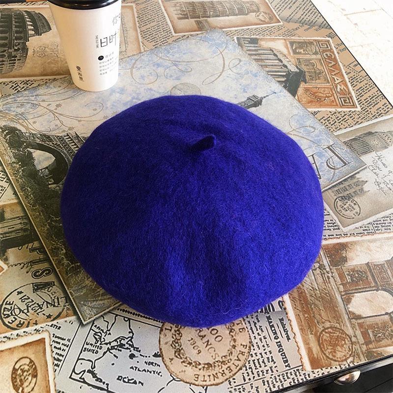 Beret ladies vintage woolen casual painter hat a simple bei hat trend